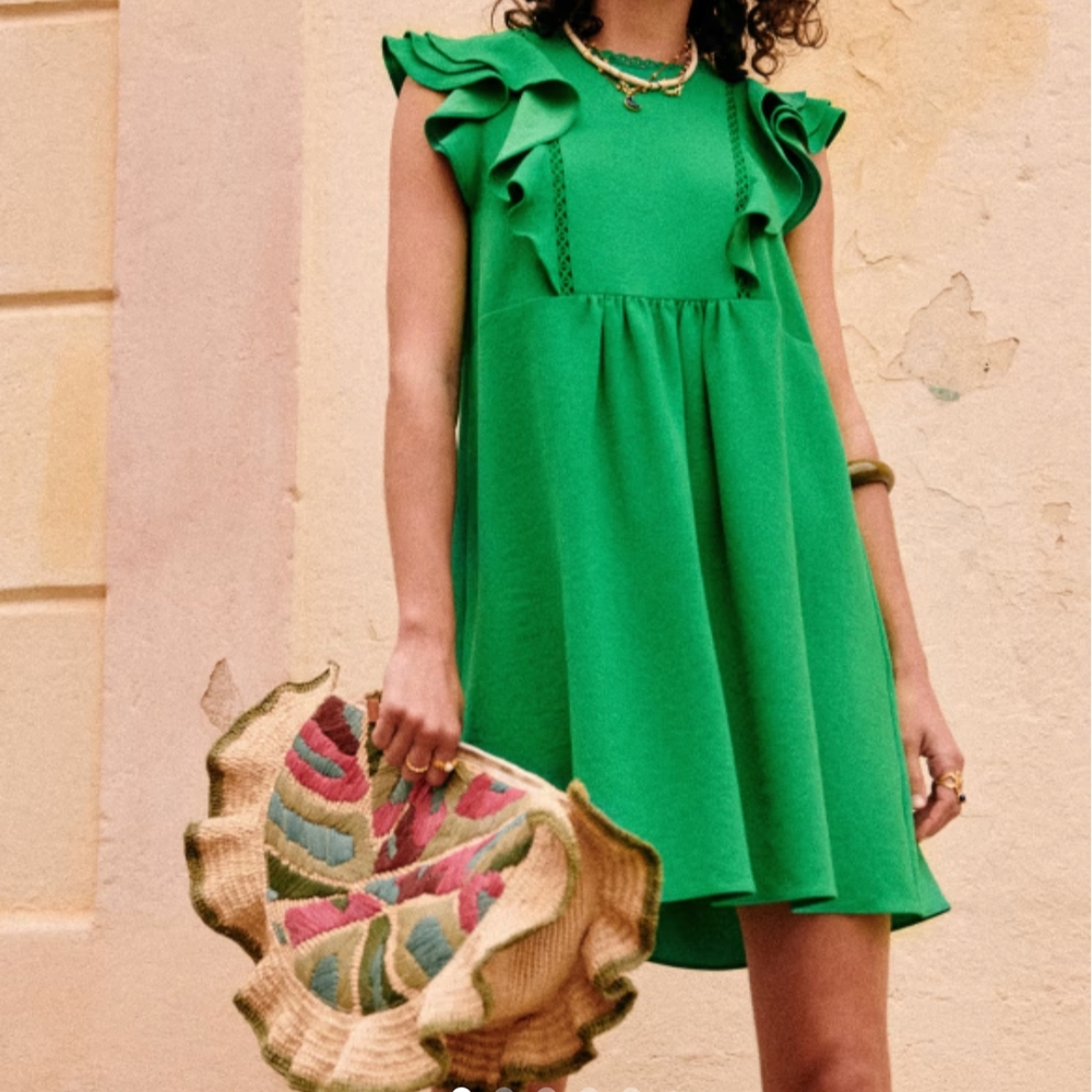 Sezane Green Dress